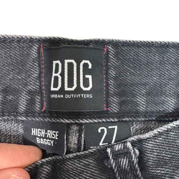 BDG Urban Outfitters Distressed Baggy Jeans Black Size 27 - Picture 4 of 6